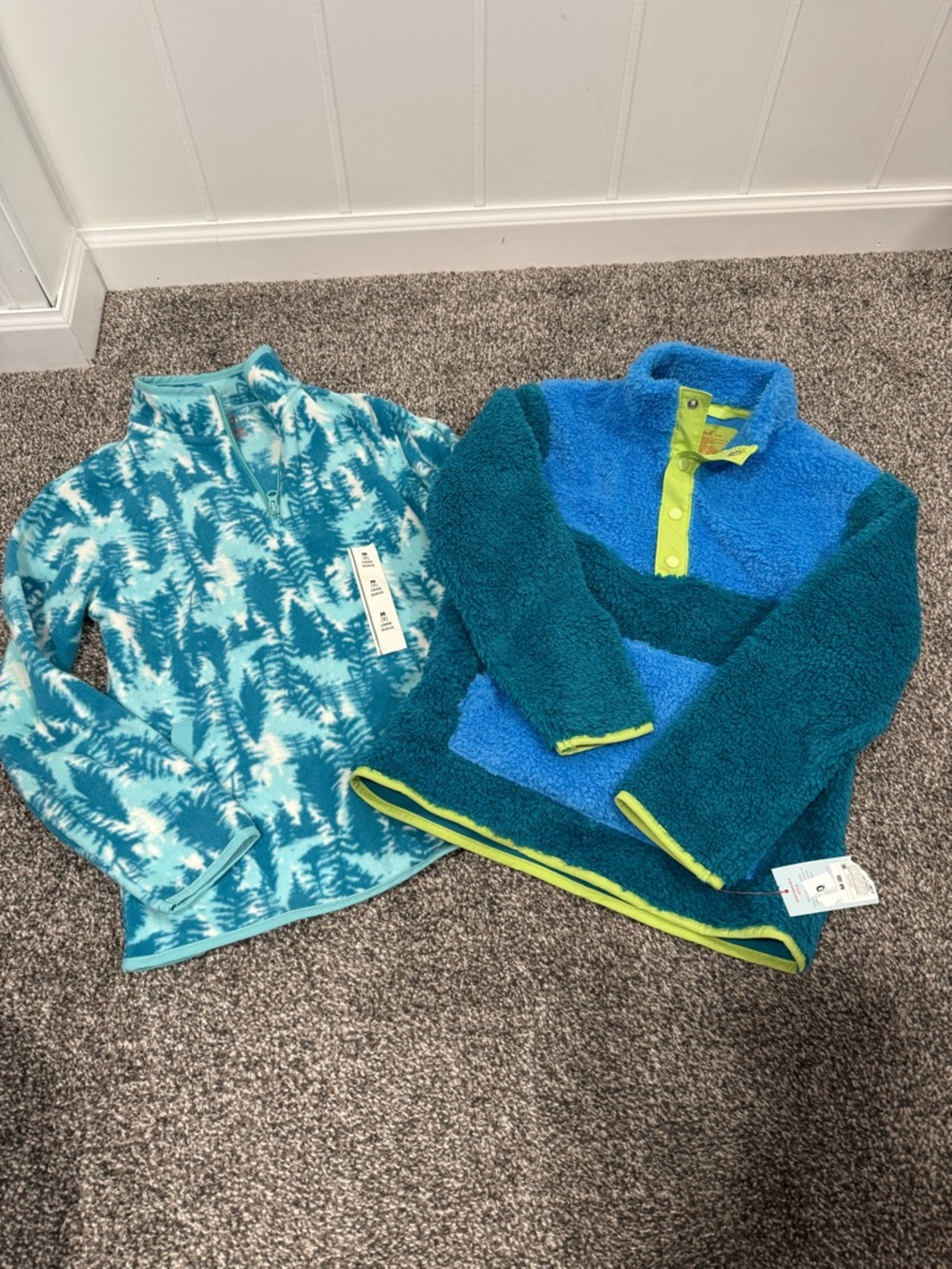 Cat & Jack Boys Half-Zip Fleece Pullovers- set of 2